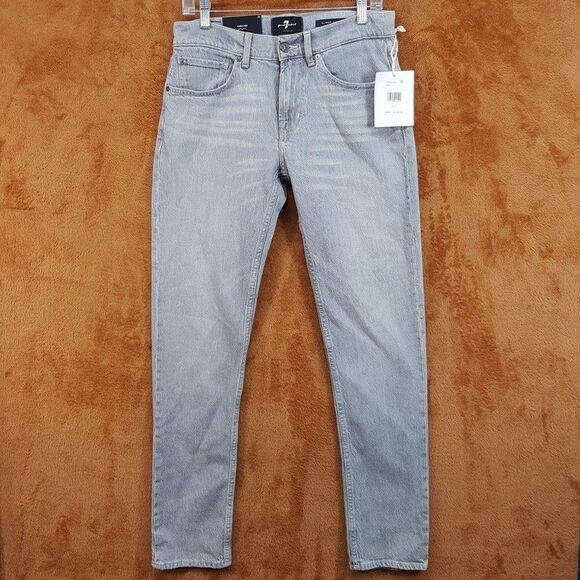 7 FOR ALL MANKIND Jeans Mens Size 31 Gray Modern Slim SLIMMY $218